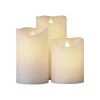 Sirius Lot 3 Bougies LED Cire Flamme Vacillante Télécommande -Bougeoirs Soldes Magasin lot 3 bougies led cire flamme vacillante telecommande