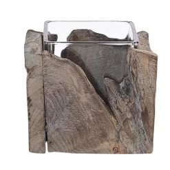 Beliani Lot De 2 Bougeoirs En Bois Foncé -Bougeoirs Soldes Magasin lot de 2 bougeoirs en bois fonce 5