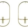 Beliani Lot De 2 Bougeoirs Muraux En Métal Doré -Bougeoirs Soldes Magasin lot de 2 bougeoirs muraux en metal dore