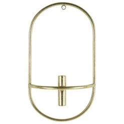 Beliani Lot De 2 Bougeoirs Muraux En Métal Doré -Bougeoirs Soldes Magasin lot de 2 bougeoirs muraux en metal dore 2