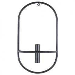 Beliani Lot De 2 Bougeoirs Muraux En Métal Noir -Bougeoirs Soldes Magasin lot de 2 bougeoirs muraux en metal noir 2