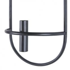 Beliani Lot De 2 Bougeoirs Muraux En Métal Noir -Bougeoirs Soldes Magasin lot de 2 bougeoirs muraux en metal noir 4