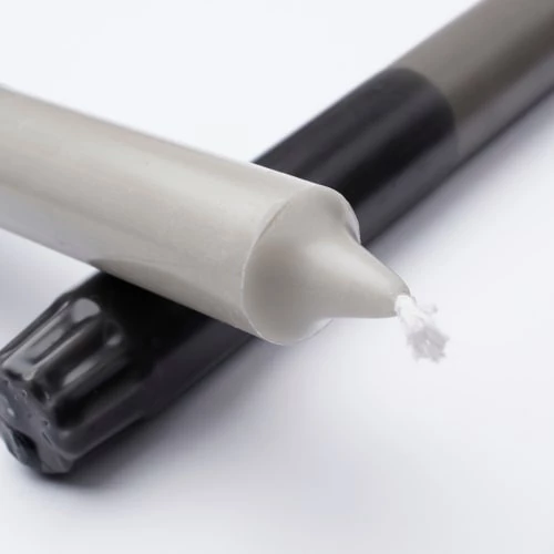 Mica Decorations Lot De 2 Bougies Longue En Stéarine Grises 5 Mica Decorations Lot De 2 Bougies Longue En Stéarine Grises – Image 3