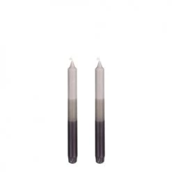 Mica Decorations Lot De 2 Bougies Longue En Stéarine Grises