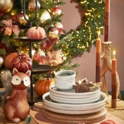 Mica Decorations Lot De 2 Bougies Longue En Stéarine Oranges -Bougeoirs Soldes Magasin lot de 2 bougies longue en stearine oranges 1