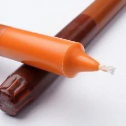 Mica Decorations Lot De 2 Bougies Longue En Stéarine Oranges -Bougeoirs Soldes Magasin lot de 2 bougies longue en stearine oranges 5