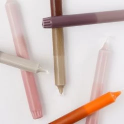 Mica Decorations Lot De 2 Bougies Longue En Stéarine Roses -Bougeoirs Soldes Magasin lot de 2 bougies longue en stearine roses 4