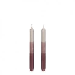 Mica Decorations Lot De 2 Bougies Longue En Stéarine Violettes