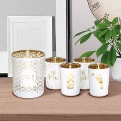 Draeger Paris Bougeoirs Lot De 2 Photophores Love Et Happy -Bougeoirs Soldes Magasin lot de 2 photophores love et happy 2