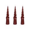 Mica Decorations Lot De 3 Bougies Conique Torsadée En Couleur Bordeaux H25 -Bougeoirs Soldes Magasin lot de 3 bougies conique torsadee en couleur bordeaux h25