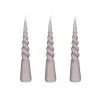 Mica Decorations Lot De 3 Bougies Conique Torsadée En Couleur Gris Clair H25 -Bougeoirs Soldes Magasin lot de 3 bougies conique torsadee en couleur gris clair h25