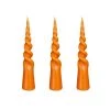 Mica Decorations Lot De 3 Bougies Conique Torsadée En Couleur Orange H25 1 Mica Decorations Lot De 3 Bougies Conique Torsadée En Couleur Orange H25 -Bougeoirs Soldes Magasin lot de 3 bougies conique torsadee en couleur orange h25