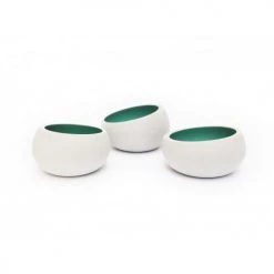 Gone's Bougeoirs Lot De 3 Photophores En Béton Beryl Green