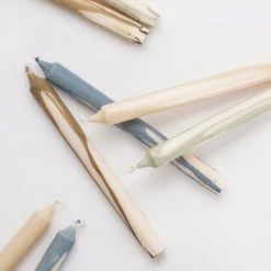 Mica Decorations Lot De 4 Bougies Longue En Stéarine Vertes Et Brunes -Bougeoirs Soldes Magasin lot de 4 bougies longue en stearine vertes et brunes 8