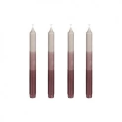 Mica Decorations Lot De 4 Bougies Longue En Stéarine Violettes
