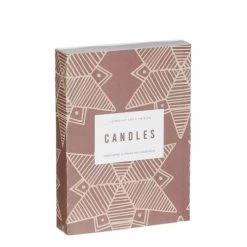 Mica Decorations Lot De 5 Bougies Brun Foncé Et Crème -Bougeoirs Soldes Magasin lot de 5 bougies brun fonce et creme 3