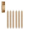 Mica Decorations Lot De 6 Bougies Longue En Stéarine Beiges -Bougeoirs Soldes Magasin lot de 6 bougies longue en stearine beiges