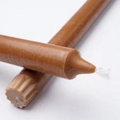 Mica Decorations Lot De 6 Bougies Longue En Stéarine Brun Clair -Bougeoirs Soldes Magasin lot de 6 bougies longue en stearine brun clair 2