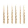 Mica Decorations Lot De 6 Bougies Longue Torsadées Brun Clair -Bougeoirs Soldes Magasin lot de 6 bougies longue torsadees brun clair