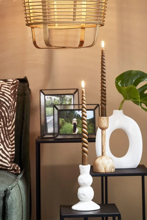 Mica Decorations Lot De 6 Bougies Longue Torsadées Brun Foncé 4 Mica Decorations Lot De 6 Bougies Longue Torsadées Brun Foncé – Image 2