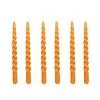 Mica Decorations Lot De 6 Bougies Longue Torsadées Oranges 2 Mica Decorations Lot De 6 Bougies Longue Torsadées Oranges -Bougeoirs Soldes Magasin lot de 6 bougies longue torsadees oranges
