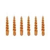 Mica Decorations Lot De 6 Bougies Torsadées Brun Brillant -Bougeoirs Soldes Magasin lot de 6 bougies torsadees brun brillant