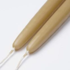 Mica Decorations Lot De 8 Bougies Longue Brun Clair -Bougeoirs Soldes Magasin lot de 8 bougies longue brun clair 2