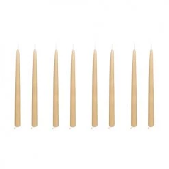 Mica Decorations Lot De 8 Bougies Longue Brun Clair