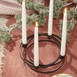 Mica Decorations Lot De 8 Bougies Longue Crèmes -Bougeoirs Soldes Magasin lot de 8 bougies longue cremes 2