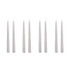 Mica Decorations Lot De 8 Bougies Longue Gris Clair -Bougeoirs Soldes Magasin lot de 8 bougies longue gris clair 6