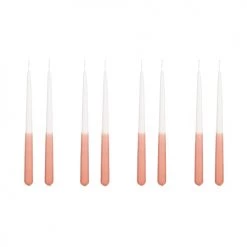 Mica Decorations Lot De 8 Bougies Longue Roses