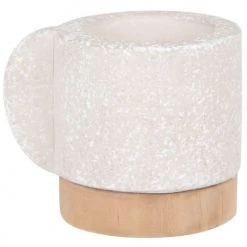 Maisons Du Monde Bougeoirs Lumignon En Ciment Et Bois De Bambou Beige