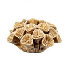 Maisons Du Monde Bougeoirs Lumignon En Grès Marron - Lot De 2