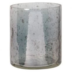 Maisons Du Monde Bougeoirs Lumignon En Verre Bullé Gris - Lot De 2