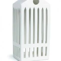 Kähler Design Bougeoirs Maison De Lumière En Céramique Blanche H20cm