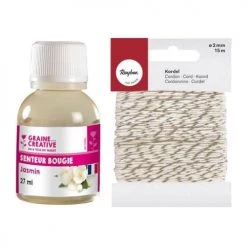 Youdoit Parfum Pour Bougies 27 Ml Jasmin + Ficelle Dorée & Blanche 15 M