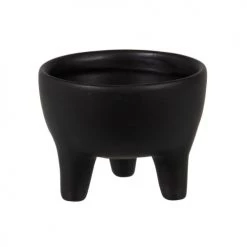 Maisons Du Monde Bougeoirs Photophore 3 Pieds En Grès Noir