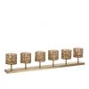 LANADECO Bougeoirs Photophore 6 Cristaux Or L61cm -Bougeoirs Soldes Magasin photophore 6 cristaux or l61cm