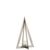 LANADECO Bougeoirs Photophore Acier Inoxydable Verre Argent H40cm -Bougeoirs Soldes Magasin photophore acier inoxydable verre argent h40cm
