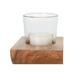 Sensei Maison Bougeoirs Photophore Bois Naturel 12x8x3 Cm -Bougeoirs Soldes Magasin photophore bois naturel 12x8x3 cm 2