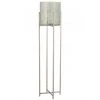 LANADECO Bougeoirs Photophore Craquelé Verre/acier Inoxydable Argent H119cm -Bougeoirs Soldes Magasin photophore craquele verre acier inoxydable argent h119cm
