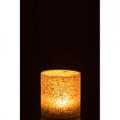 LANADECO Bougeoirs Photophore Cylindrique Verre Gris H12cm -Bougeoirs Soldes Magasin photophore cylindrique verre gris h12cm 2