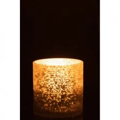 LANADECO Bougeoirs Photophore Cylindrique Verre Gris H15cm -Bougeoirs Soldes Magasin photophore cylindrique verre gris h15cm 2