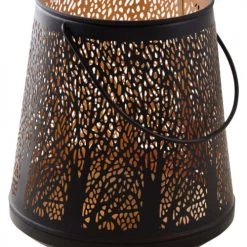 Grenier Alpin Bougeoirs Photophore Décor Arbre Ajourée Ø21 Cm