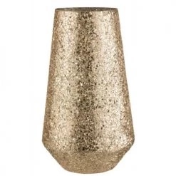 LANADECO Bougeoirs Photophore éclat De Verre Or H46cm