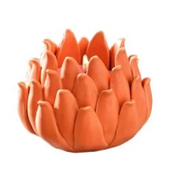 Becquet Bougeoirs Photophore En Céramique Orange