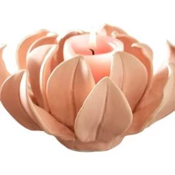 Becquet Bougeoirs Photophore En Céramique Rose