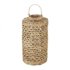 Maisons Du Monde Bougeoirs Photophore En Jacinthe D'eau Tressée Marron