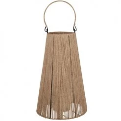 Maisons Du Monde Bougeoirs Photophore En Jute Marron Et Anse En Métal