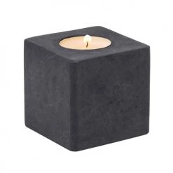 Sensei Maison Bougeoirs Photophore En Marbre Anthracite -Bougeoirs Soldes Magasin photophore en marbre anthracite 4